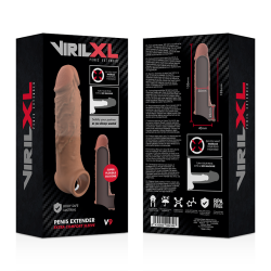 VIRILXL - FLÜSSIGE SILIKON V9 BRAUNE PENISVERLÄNGERUNG – Produktansicht 9