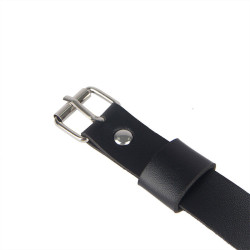 SUBBLIME - LEDERKETTEN-BEINHARNESS SCHWARZ EINE GRÖSSE – Produktansicht 7