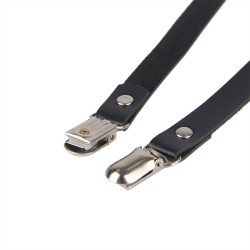 SUBBLIME - LEDERKETTEN-BEINHARNESS SCHWARZ EINE GRÖSSE – Produktansicht 8