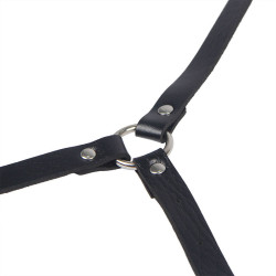 SUBBLIME - KÖRPERHARNESS AUS LEDER, SCHWARZ, EINE GRÖSSE – Produktansicht 6