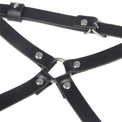 SUBBLIME - LEDER TAILLE UND BEIN HARNESS SCHWARZ EINE GRÖSSE – Produktansicht 5