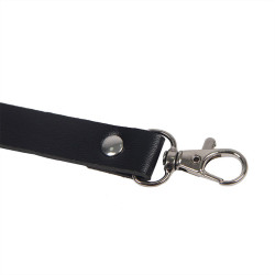 SUBBLIME - KÖRPERHARNESS VERSTELLBARE RIEMEN LEDER SCHWARZ EINE GRÖSSE – Produktansicht 7