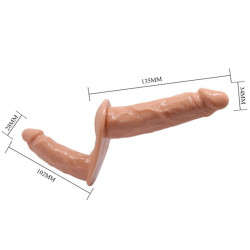 BAILE - ULTRA LEIDENSCHAFTLICHER DOPPELTE DILDOS MIT GESCHIRR – Produktansicht 3