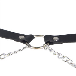 SUBBLIME - LEDERGÜRTEL HARNESS SCHWARZ EINE GRÖSSE – Produktansicht 8