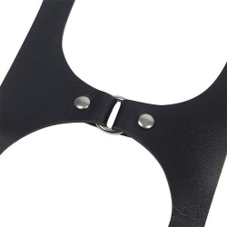 SUBBLIME - GANZKÖRPERHARNESS MIT LEDERSCHNALLEN SCHWARZ EINE GRÖSSE – Produktansicht 7