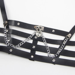 SUBBLIME - KORSETT HARNESS MIT KETTE DETAIL EINE GRÖSSE – Produktansicht 4