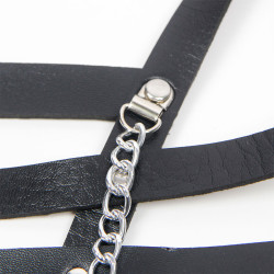 SUBBLIME - KORSETT HARNESS MIT KETTE DETAIL EINE GRÖSSE – Produktansicht 5