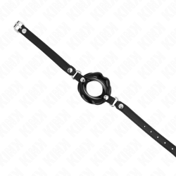 KINK - LIP 8 CM KNEBEL MIT SCHWARZEM KUNSTLEDERBAND 63 x 2 CM VERSTELLBAR 39-58 CM – Produktansicht 3