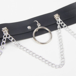 SUBBLIME - GÜRTEL UND STRUMPFBAND MIT RINGEN UND KETTE DETAIL EINE GRÖSSE – Produktansicht 6