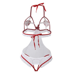 SUBBLIME - SEXY KRANKENSCHWESTERKOSTÜM MIT SCHRITTFREIEM – Produktansicht 5