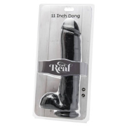 GET REAL - DILDO 28 CM MIT SCHWARZEN EIEREN – Produktansicht 2
