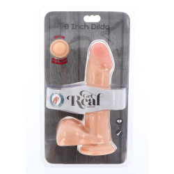 GET REAL - DUAL DENSITY DILDO 18 CM EIERHAUT – Produktansicht 3