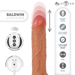MR INTENSE – BALDWIN REALISTISCHES MULTIFUNKTIONSGERÄT MIT VIBRATION, AUF- UND AB-FERNBEDIENUNG, 22 CM – ODER… –…