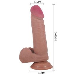 PRETTY LOVE - SLIDING SKIN SERIES REALISTISCHER DILDO MIT SLIDING SKIN SAUGNAPFLEISCH 20,5 CM – Produktansicht 4