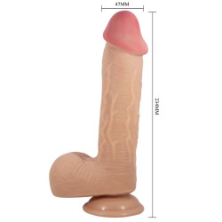 PRETTY LOVE - SLIDING SKIN SERIES REALISTISCHER DILDO MIT SLIDING SKIN SAUGNAPFLEISCH 23,4 CM – Produktansicht 4