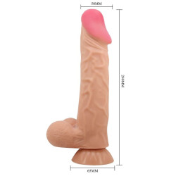 PRETTY LOVE - SLIDING SKIN SERIES REALISTISCHER DILDO MIT SLIDING SKIN SAUNAPF FERNBEDIENUNG FLEISCH 24 CM – Produktansicht 4
