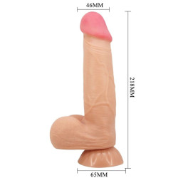 PRETTY LOVE - SLIDING SKIN SERIES REALISTISCHER DILDO MIT SLIDING SKIN FERNBEDIENUNG SAUGNAPFLEISCH 21,8 CM –…