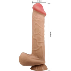 PRETTY LOVE - SLIDING SKIN SERIES REALISTISCHER DILDO MIT SLIDING SKIN SAUNAPF FLEISCH 26 CM – Produktansicht 6