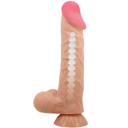 PRETTY LOVE - SLIDING SKIN SERIES REALISTISCHER DILDO MIT SLIDING SKIN SAUGNAPF 24 CM – Produktansicht 5