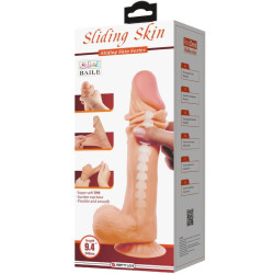 PRETTY LOVE - SLIDING SKIN SERIES REALISTISCHER DILDO MIT SLIDING SKIN SAUGNAPF 24 CM – Produktansicht 6