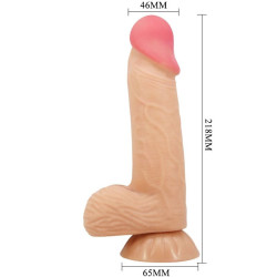 PRETTY LOVE - SLIDING SKIN SERIES REALISTISCHER DILDO MIT GLEITENDEM HAUT-SAUGNAP 20,6 CM – Produktansicht 6