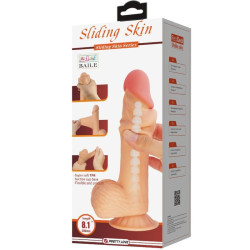 PRETTY LOVE - SLIDING SKIN SERIES REALISTISCHER DILDO MIT GLEITENDEM HAUT-SAUGNAP 20,6 CM – Produktansicht 7