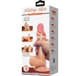 PRETTY LOVE - SLIDING SKIN SERIES REALISTISCHER DILDO MIT SLIDING SKIN SAUGNAPF 19,4 CM – Produktansicht 7