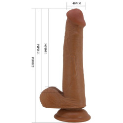 PRETTY LOVE - GROSSER REALISTISCHER DILDO 22 CM BRAUN – Produktansicht 5