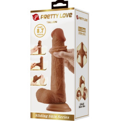 PRETTY LOVE - GROSSER REALISTISCHER DILDO 22 CM BRAUN – Produktansicht 6