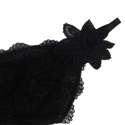 SUBBLIME - BABYDOLL-TÜLLSTOFF MIT SPITZE UND BLUMENDETAIL SCHWARZ – Produktansicht 7