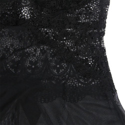 SUBBLIME - BABYDOLL-TÜLLSTOFF MIT SPITZE UND BLUMENDETAIL SCHWARZ – Produktansicht 8