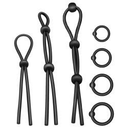 ADDICTED TOYS - FLEXIBLES SILIKON-COCKRING-SET 7-TEILIG – Produktansicht 2