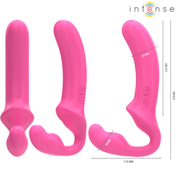 INTENSE - AMY DOPPELVIBRATOR 20 CM ROSA FERNBEDIENUNG – Produktansicht 3