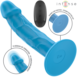INTENSE - PHOEBE REALISTISCHER VIBRATOR 10 VIBRATIONEN BLAUE FERNBEDIENUNG – Produktansicht 2