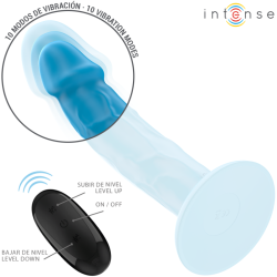 INTENSE - PHOEBE REALISTISCHER VIBRATOR 10 VIBRATIONEN BLAUE FERNBEDIENUNG – Produktansicht 4