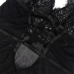 SUBBLIME - BABYDOLL MIT VERSTELLBAREN SPITZENTRGERN SCHWARZ – Produktansicht 10