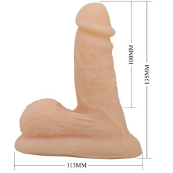 PRETTY LOVE - WILDON ULTRA REALISTISCHER UND ELASTISCHER DILDO 10 CM NATUR – Produktansicht 9
