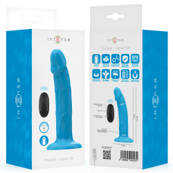 INTENSE - PHOEBE REALISTISCHER VIBRATOR 10 VIBRATIONEN BLAUE FERNBEDIENUNG – Produktansicht 8
