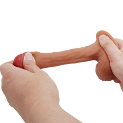 PRETTY LOVE - WARNELL ULTRA REALISTISCHER UND ELASTISCHER DILDO 9,5 CM MULATO – Produktansicht 7