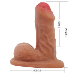 PRETTY LOVE - WARNELL ULTRA REALISTISCHER UND ELASTISCHER DILDO 9,5 CM MULATO – Produktansicht 9
