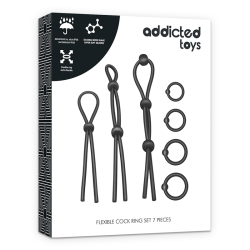 ADDICTED TOYS - FLEXIBLES SILIKON-COCKRING-SET 7-TEILIG – Produktansicht 7