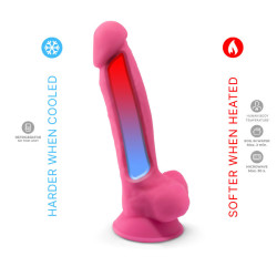 SILEXD - MODELL 1 REALISTISCHER PENIS PREMIUM-SILIKON SILEXPAN FLUORESZIERENDES ROSA 17,5 CM – Produktansicht 4