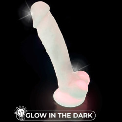 SILEXD - MODELL 1 REALISTISCHER PENIS PREMIUM-SILIKON SILEXPAN FLUORESZIERENDES ROSA 17,5 CM – Produktansicht 6