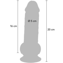 GET REAL - DELUXE REALISTISCHER PENIS MIT HODEN EXTRA DICK 20 CM – Produktansicht 4