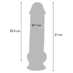 GET REAL - DELUXE REALISTIC PENIS WITH TESTICLES EXTRA THICK 31 CM – Produktansicht 4