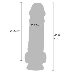 GET REAL - DELUXE REALISTISCHER PENIS MIT HODEN, EXTRA DICK, 34,5 CM – Produktansicht 4