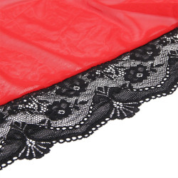 SUBBLIME - TRANSPARENTER STOFFMANTEL MIT SPITZENDETAIL ROT – Produktansicht 8