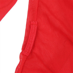 SUBBLIME - TRANSPARENTER STOFFMANTEL MIT SPITZENDETAIL ROT – Produktansicht 9