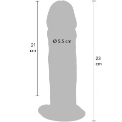 GET REAL - DELUXE DICKER TPE-DONNERSATZ MIT DOPPELTER DICHTE, 23 CM – Produktansicht 4