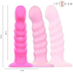 INTENSE - CINDY VIBRATOR GRÖSSE L SPIRALENDESIGN 10 VIBRATIONEN ROSA FERNBEDIENUNG – Produktansicht 3